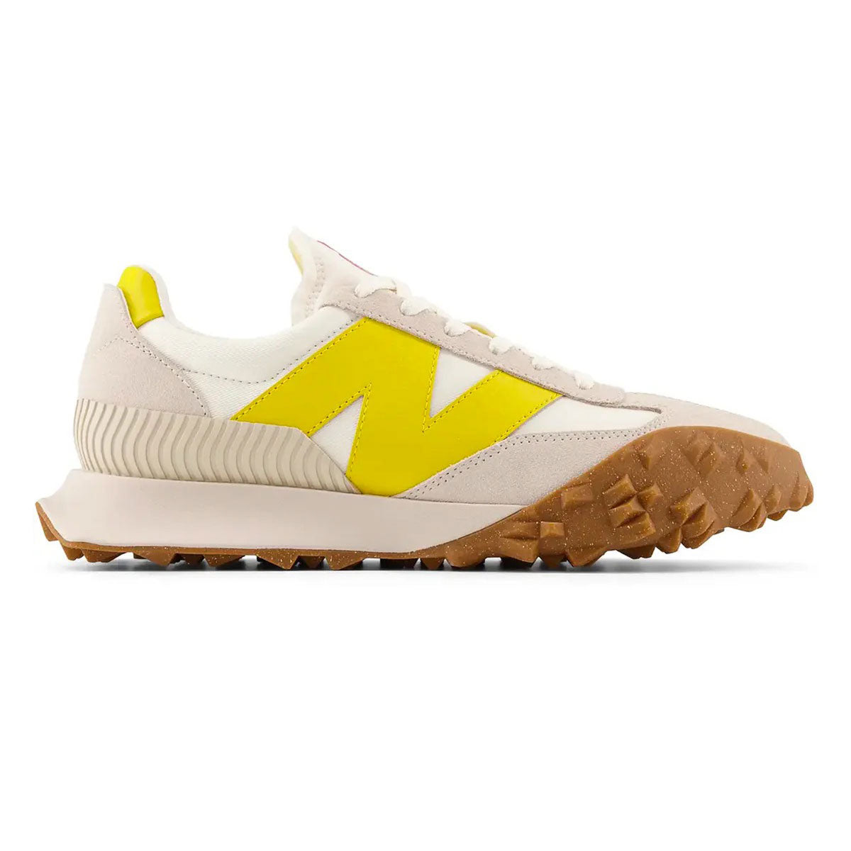 New Balance XC-72 Gray Yellow New Men's 70s Retro Style Sneakers Running Shoes Side View UXC72VC