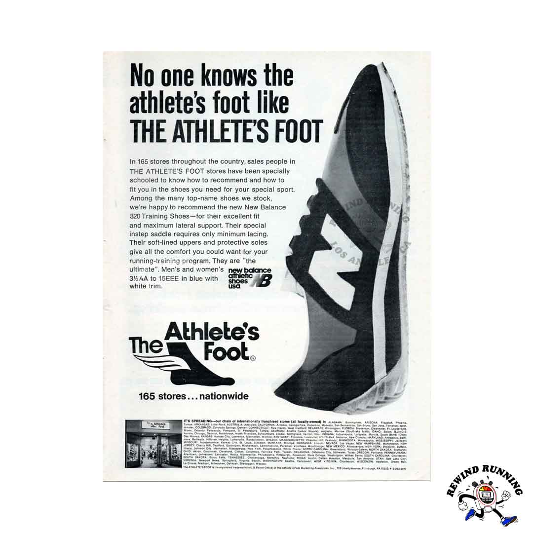 New Balance 1977 The Athlete’s Foot 320 vintage running shoes sneaker print ad
