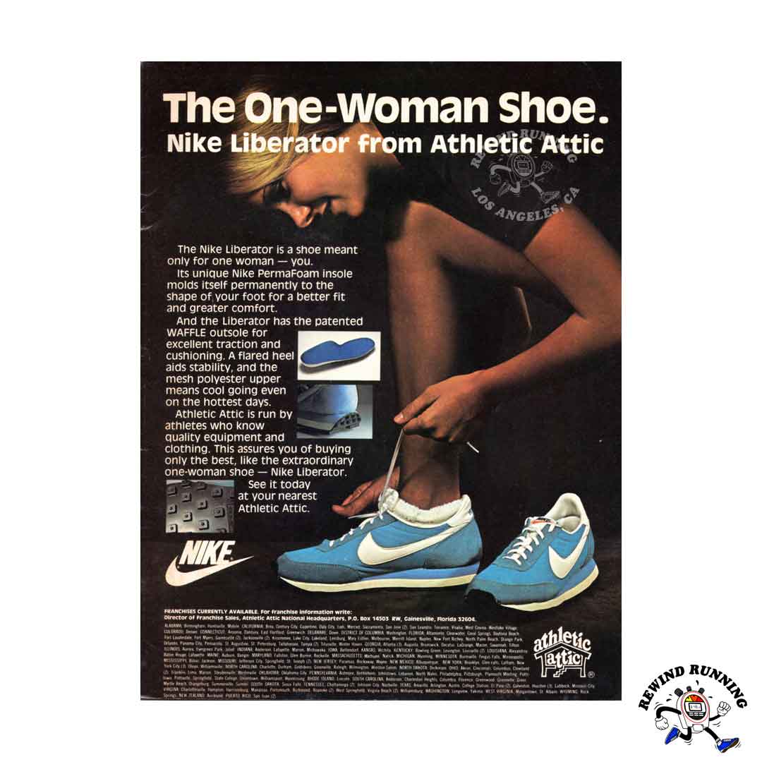 Nike Liberator 1980 vintage running shoes sneaker ad by Athletic Attic