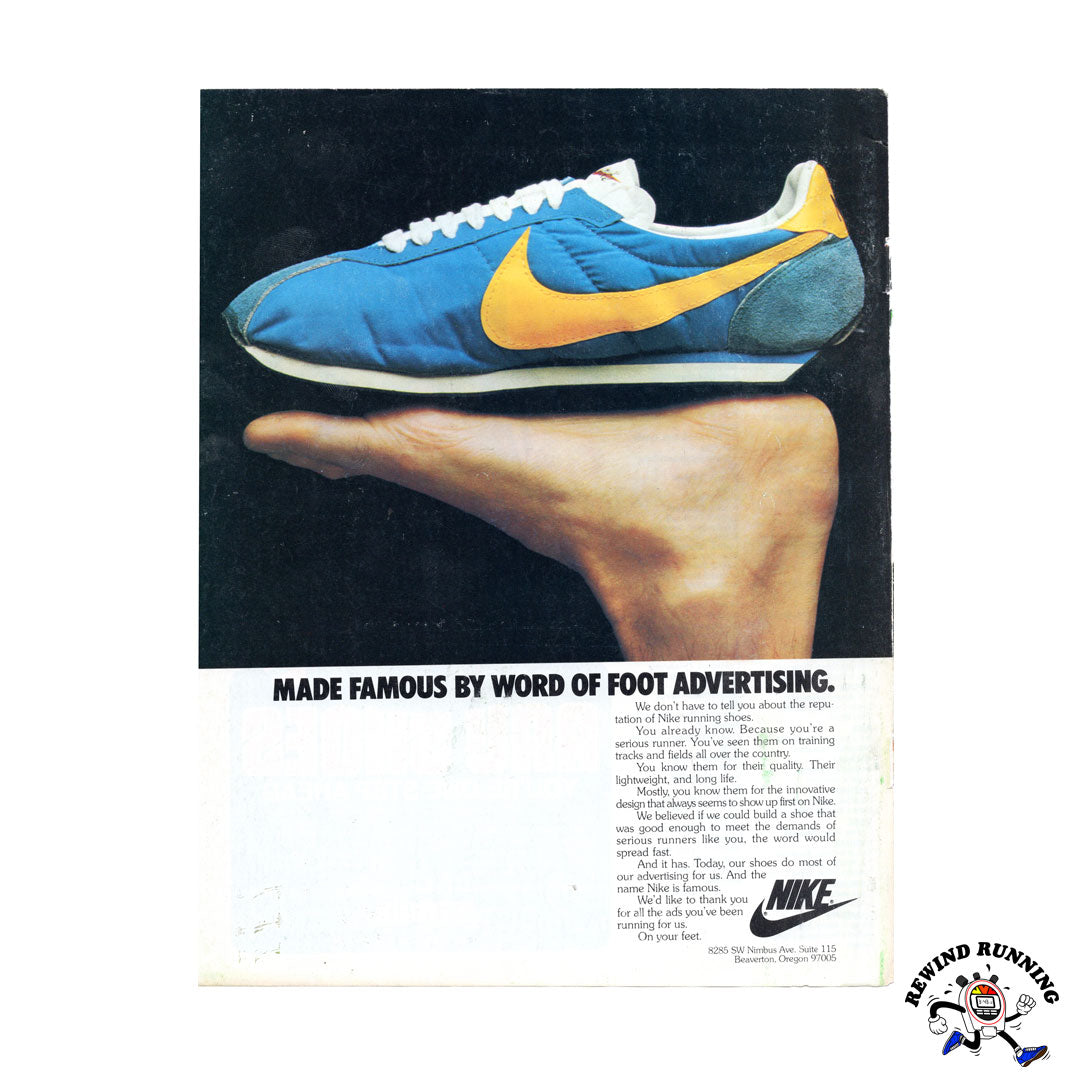 Nike Waffle Trainer & AAU vintage sneaker ad from 1977