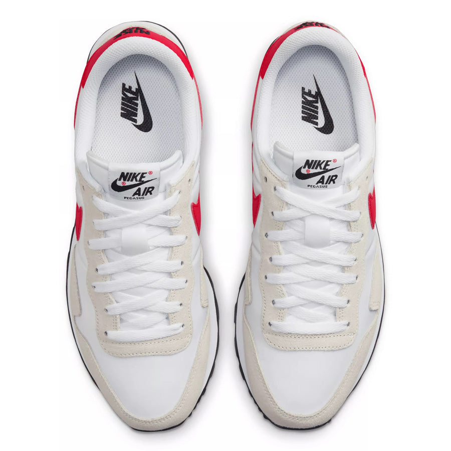 Nike Air Pegasus 83 Men's Shoes Sneakers White Red Top View Rewind Running