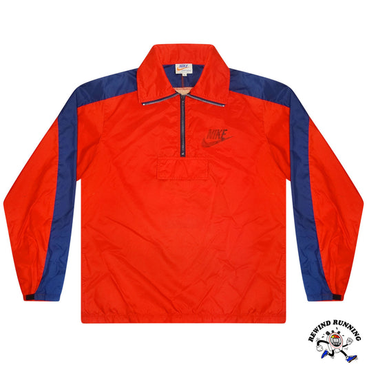 Nike OG Vintage 'Orange Tag' Zip Pullover Windbreaker Pinwheel Era 70s 80s Red Blue Track Jacket Anorak Distressed Large Front Nike Logo Distressed