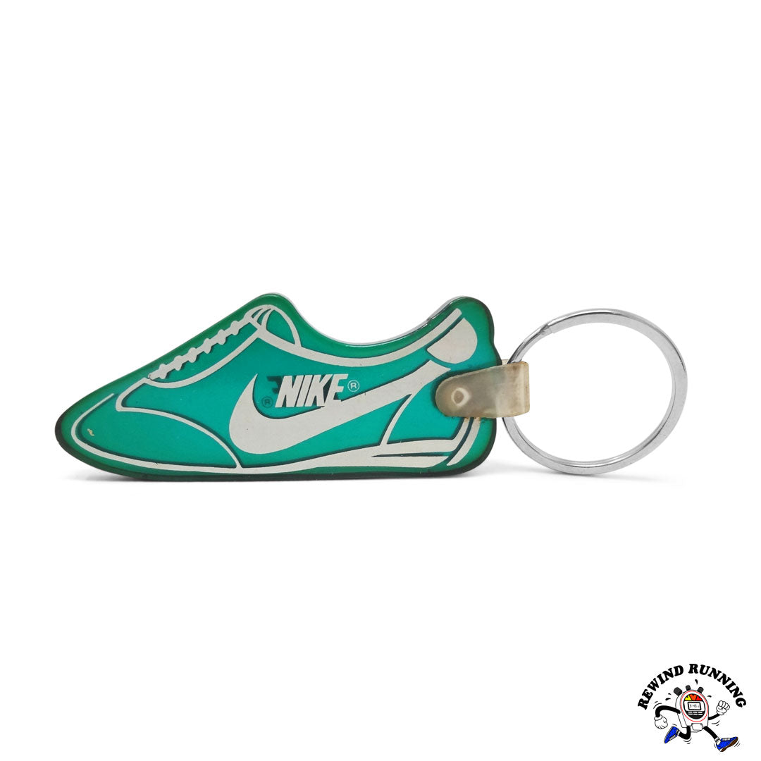 Nike Swoosh Rare Vintage Oceania Sneaker Running Shoe 80s Green Logo Rubber Promo Keychain