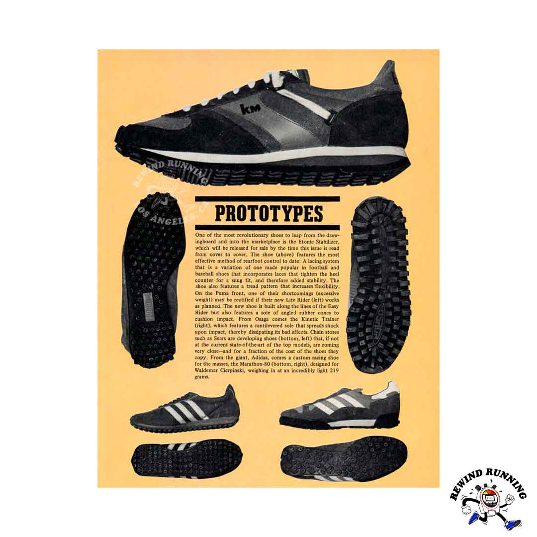 Various Vintage 'Prototypes' 1978 Running Shoes by Adidas and Etonic