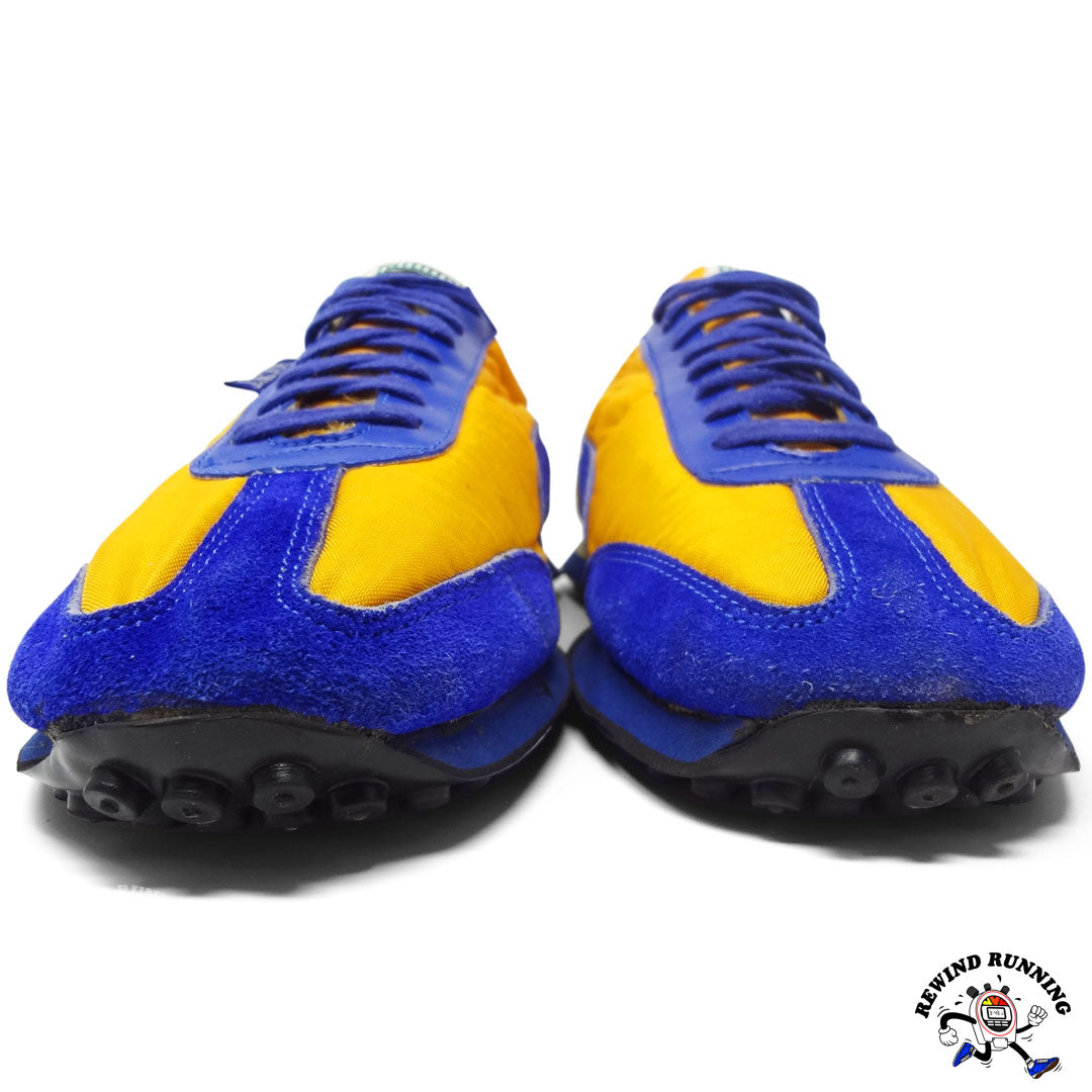 Puma Rocket Vintage 70s 80s Yellow & Blue Running Shoes Sneakers Men's Size 10.5 front