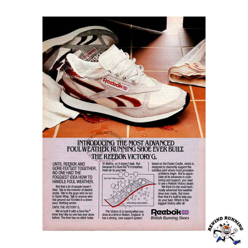 Step Reebok 80s Reebok Victory G Running Shoes 1981 Vintage 80s Sneakers Print Ad ...