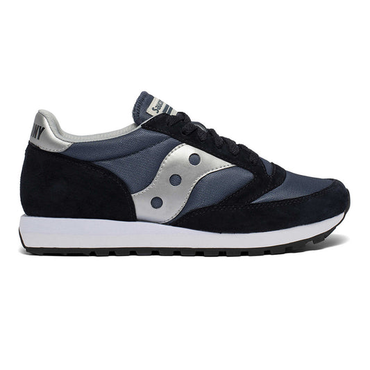 Saucony Originals Jazz 81 Navy Silver S70563-1 New Men's Retro Sneakers Side Profile