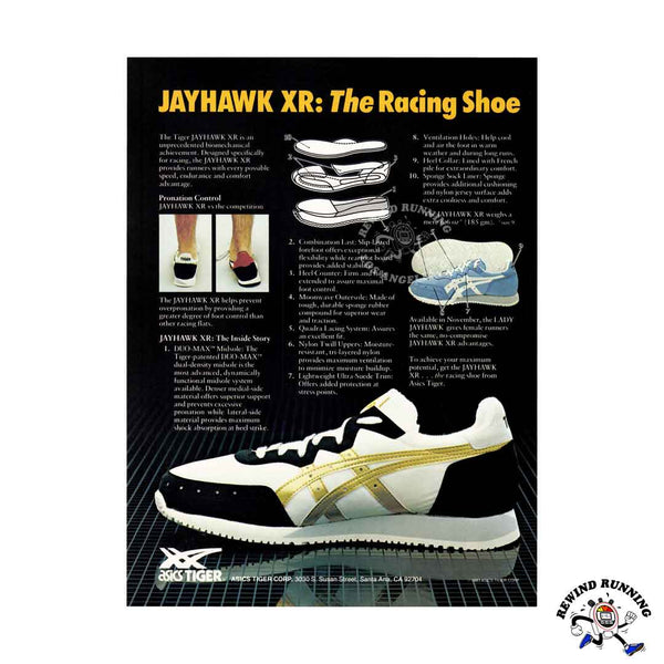 Asics Tiger Jayhawk XR 1983 vintage sneaker print ad – Rewind Running™
