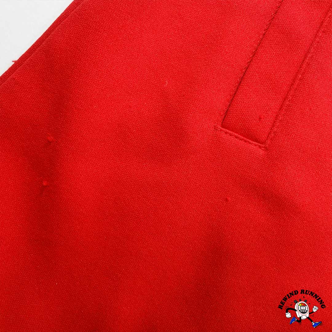 Asics Tiger Vintage 70s 80s Red and White Men's Striped Track Jacket Large Pocket detail