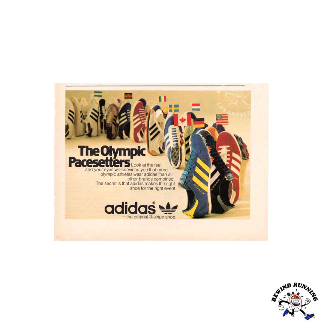 adidas Olympic Pacesetters 1976 Vintage Running Shoes Sneaker Print Ad