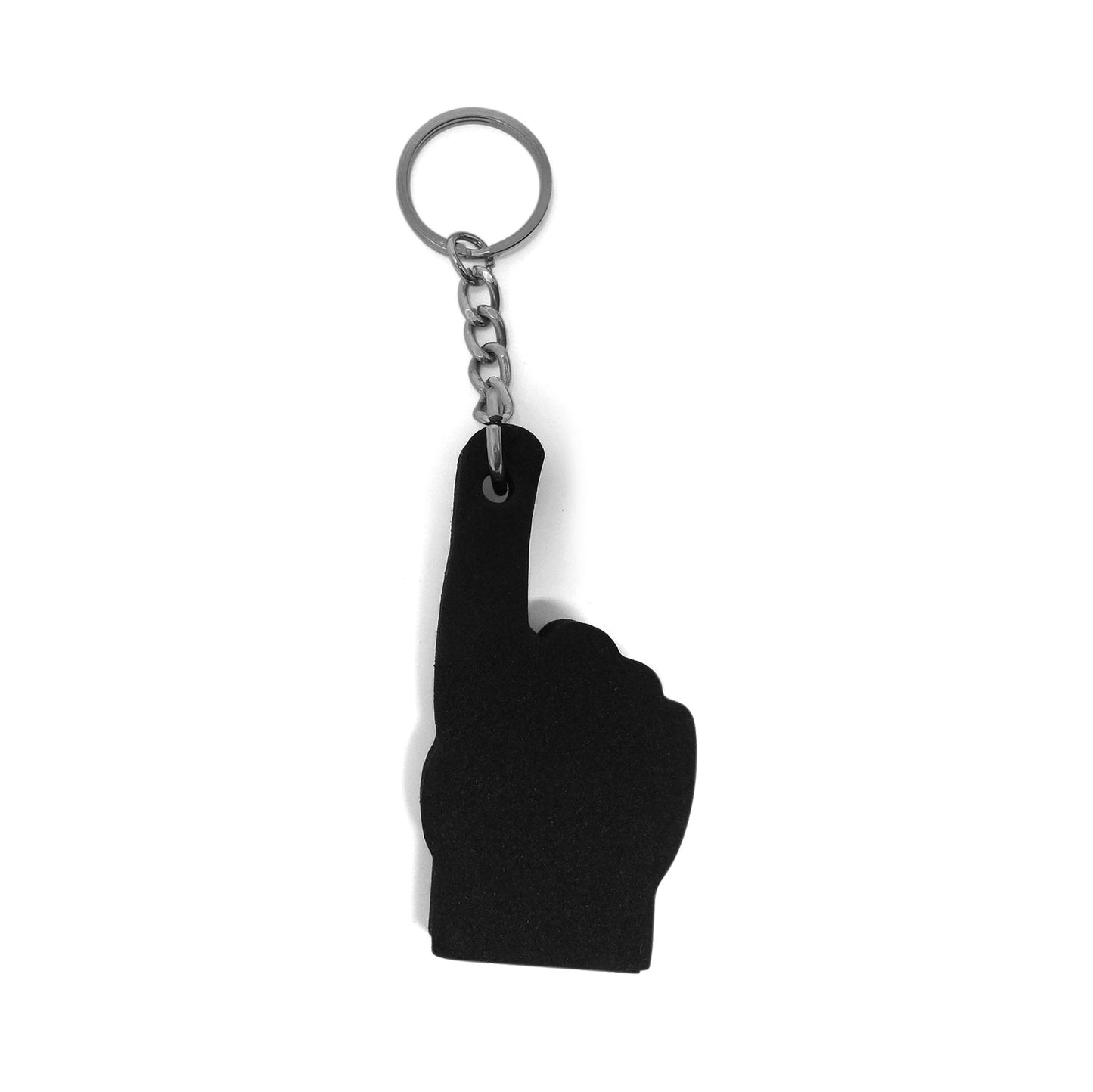 Adidas Trefoil Black Number 1 Mini Foam Fingers Sports Promo Keychain back side