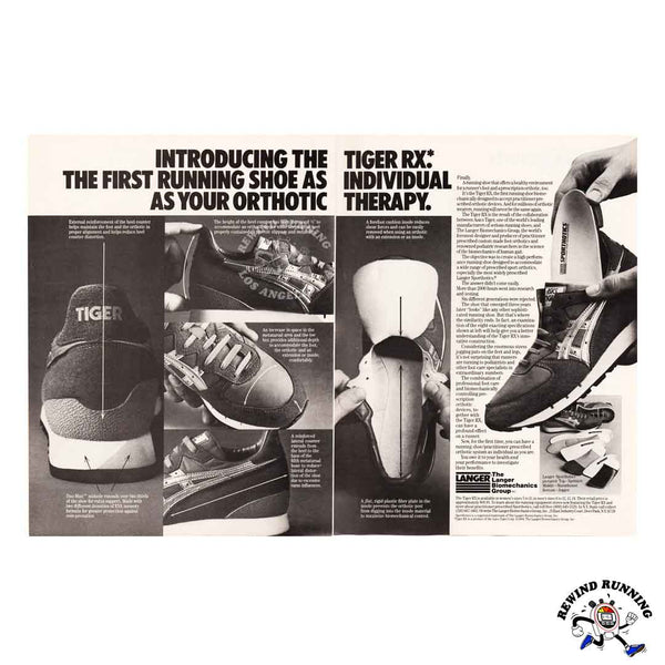 Asics Tiger RX 1984 Men's Vintage Running Shoes 80s Sneakers Print Ad ...
