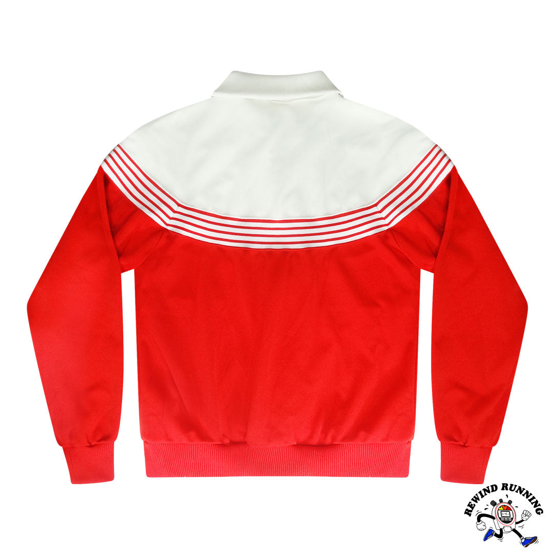 Asics Tiger Vintage 70s 80s Red and White Men's Striped Track Jacket Large back