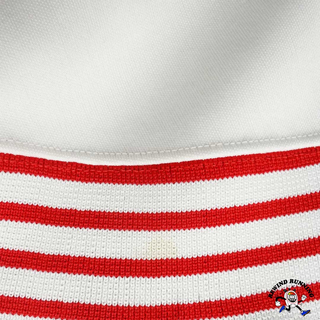 Asics Tiger Vintage 70s 80s Red and White Men's Striped Track Jacket Stripes