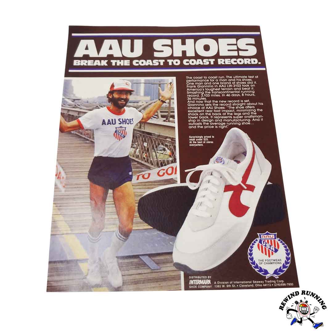 AAU LW-3103 1981 upside down swoosh vintage sneaker ad