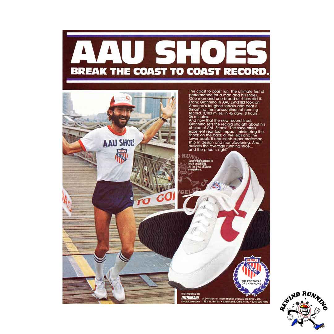 AAU LW-3103 1981 upside down swoosh vintage sneaker ad