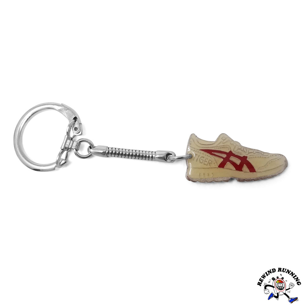 Asics Tiger X-Caliber GT Vintage 1980s Gloss Beige Running Shoe keychain