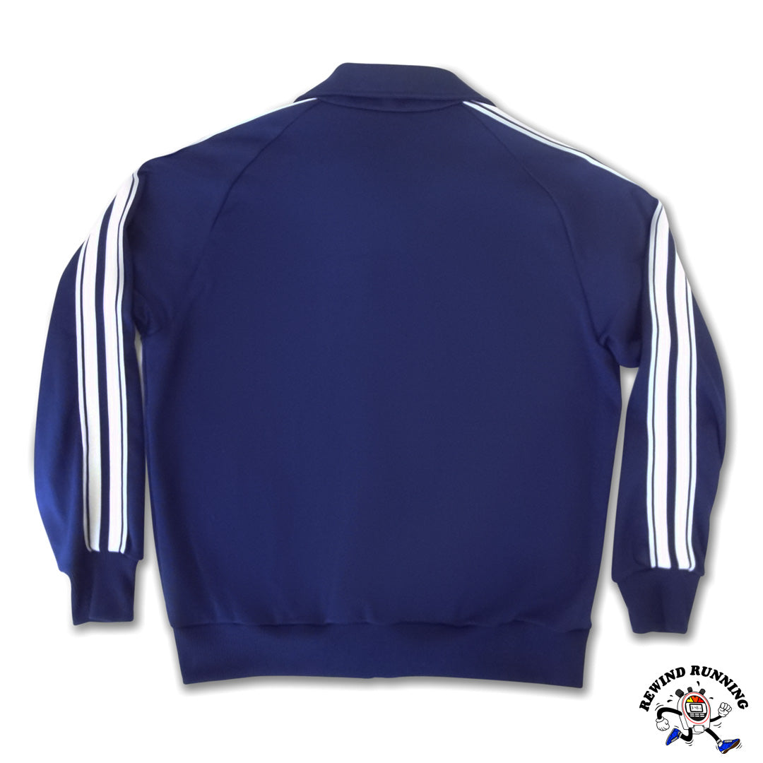 Asics Tiger Vintage 70s 80s Blue and White Striped Track Jacket Back