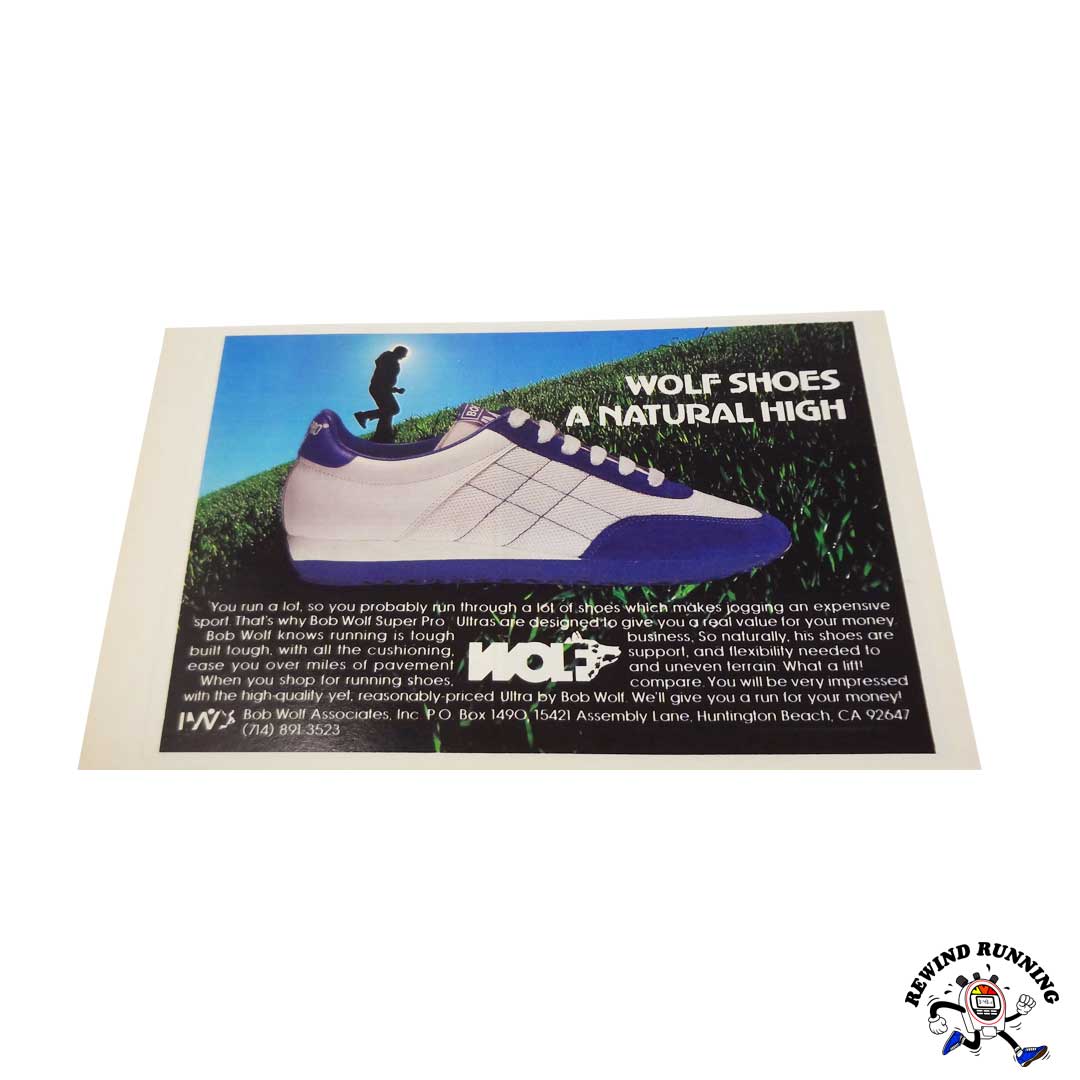 Bob Wolf Super Pro Ultras 1980 'Natural High' vintage sneaker ad