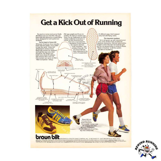 Braun Bilt vintage 1970s running shoes advertisement