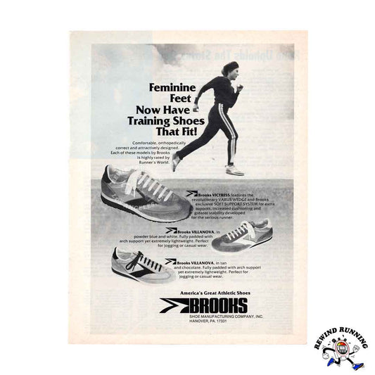 Brooks Victress and Villanova 1977 vintage sneakers ad