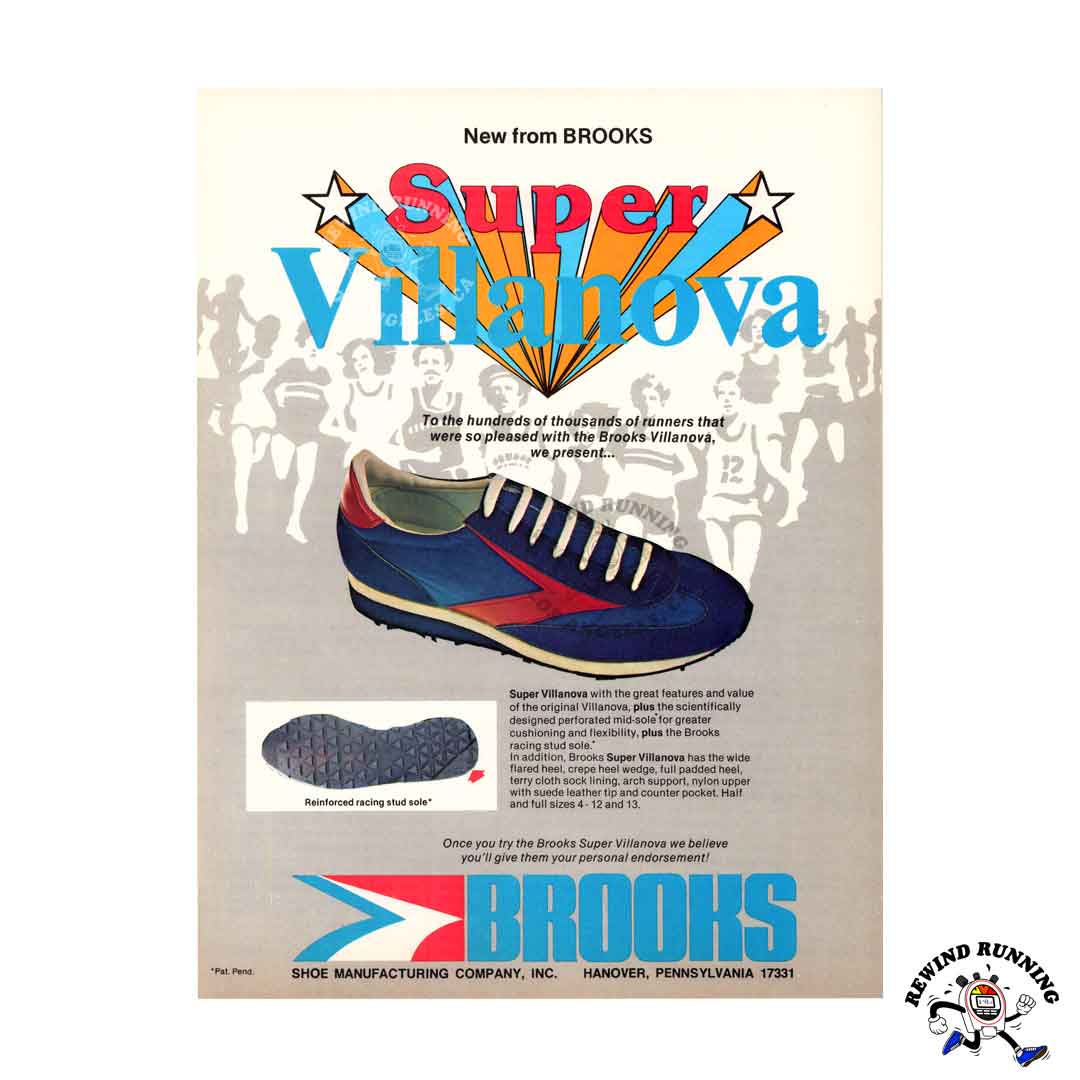 Brooks Super Villanova 1970s vintage sneakers ad