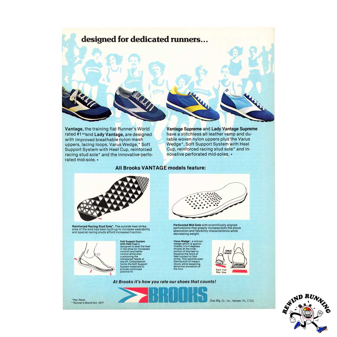 Brooks Vantage, Lady Vantage, Vantage Supreme and Lady Vantage Supreme 1978 Vintage Sneaker Print Ad