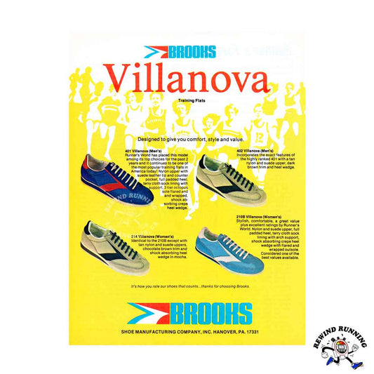 Brooks Villanova 1978 vintage sneakers ad