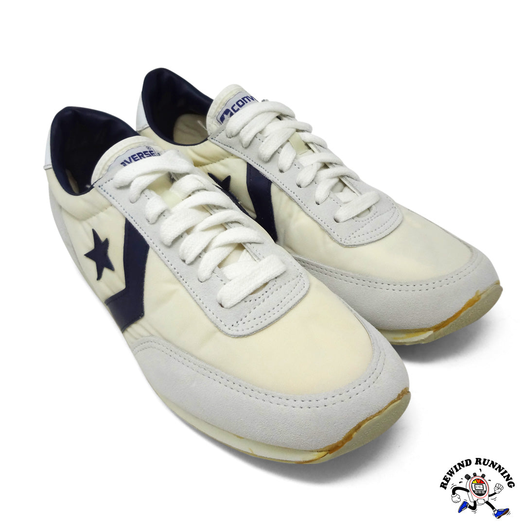 Converse Road Star 80s White and Navy Vintage Sneakers