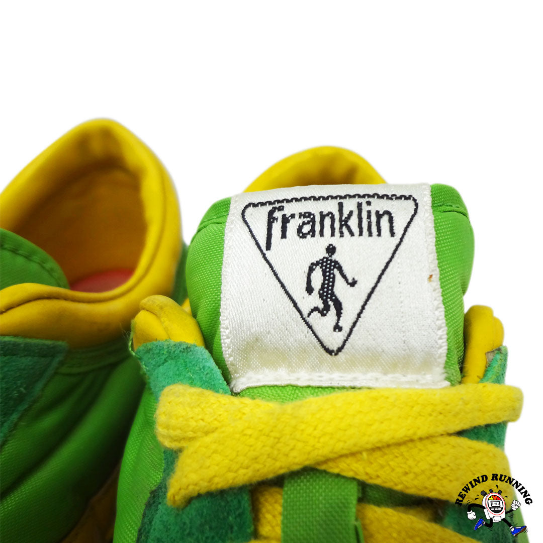Jaclar by Franklin 8049 Vintage Green and Yellow Running Shoes Sneakers tongue label
