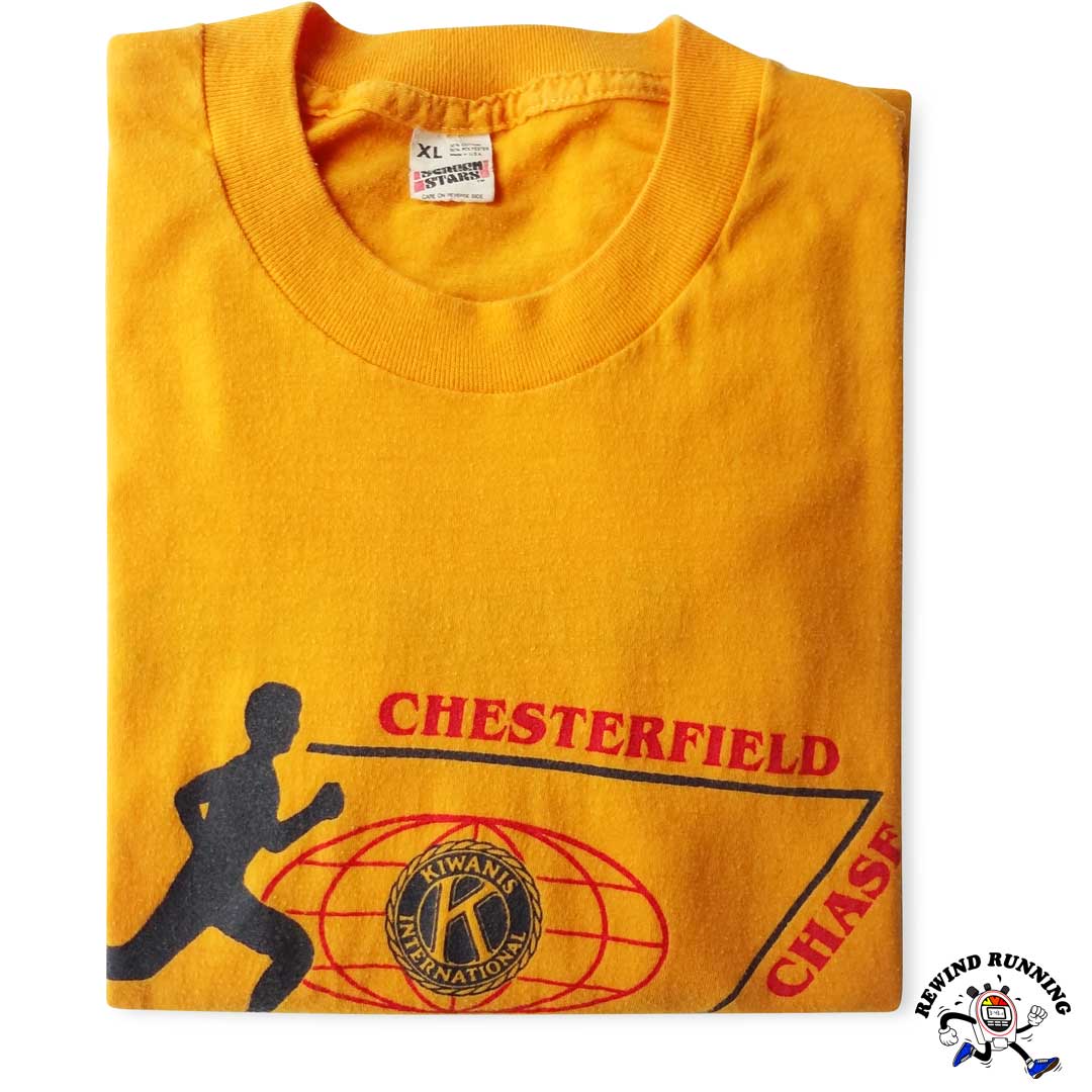 KangaROOS Vintage 80s Chesterfield Chase Tshirt Size XL Folded