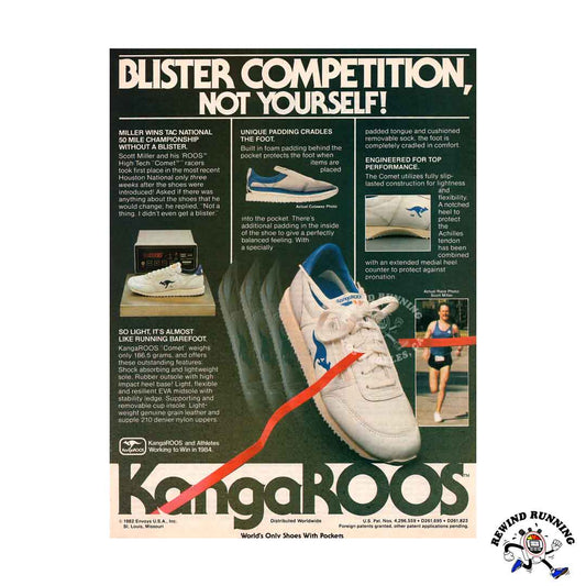 KangaROOS 'ROOS Comet vintage sneaker running shoes ad from 1982
