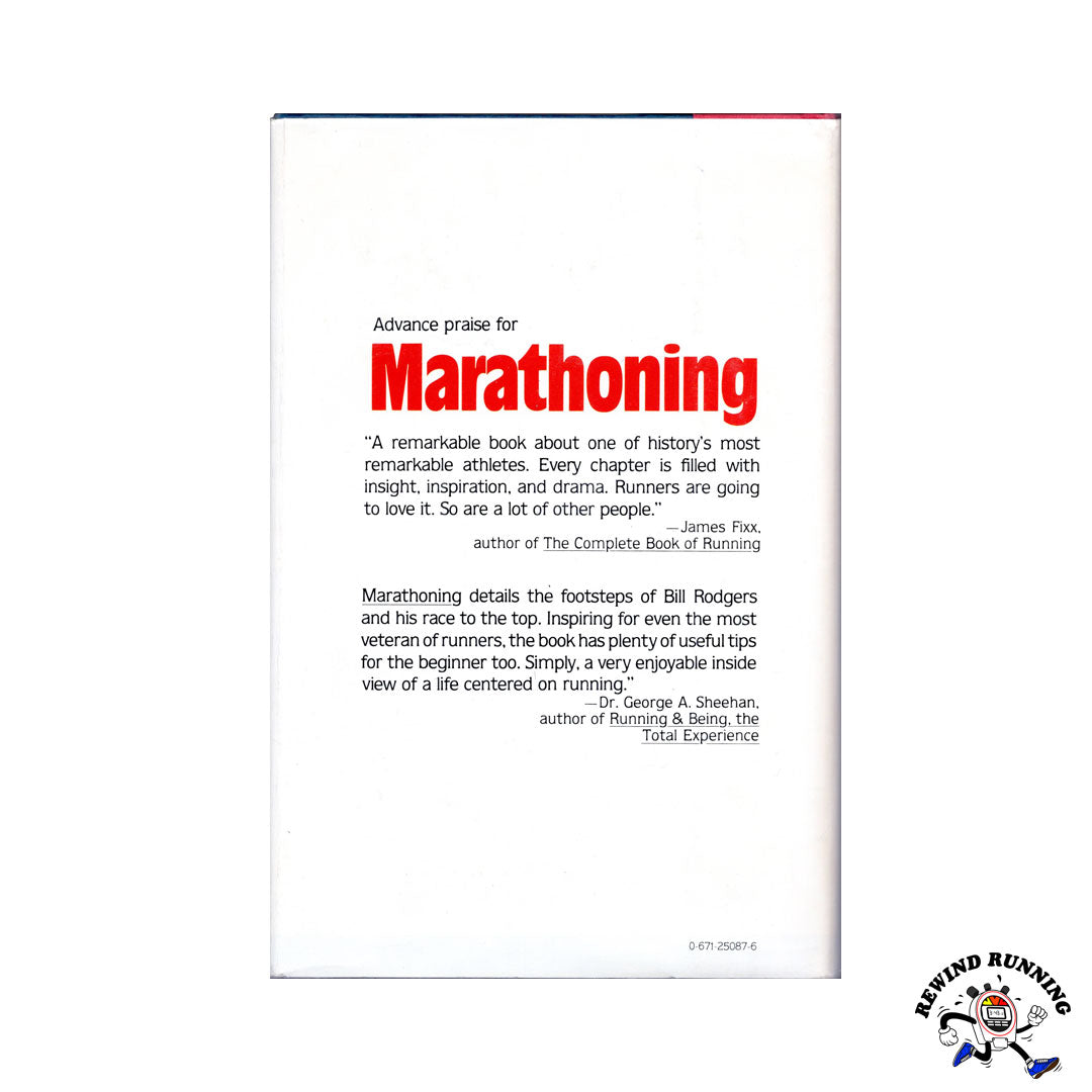 MARATHONING Hardcover Vintage Book by Bill Rodgers