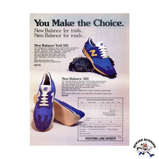 New Balance 355 & 320 Startling Line Sports 1978 vintage sneaker ad