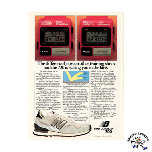 New Balance 700 Vintage Sneaker Print Ad from 1983