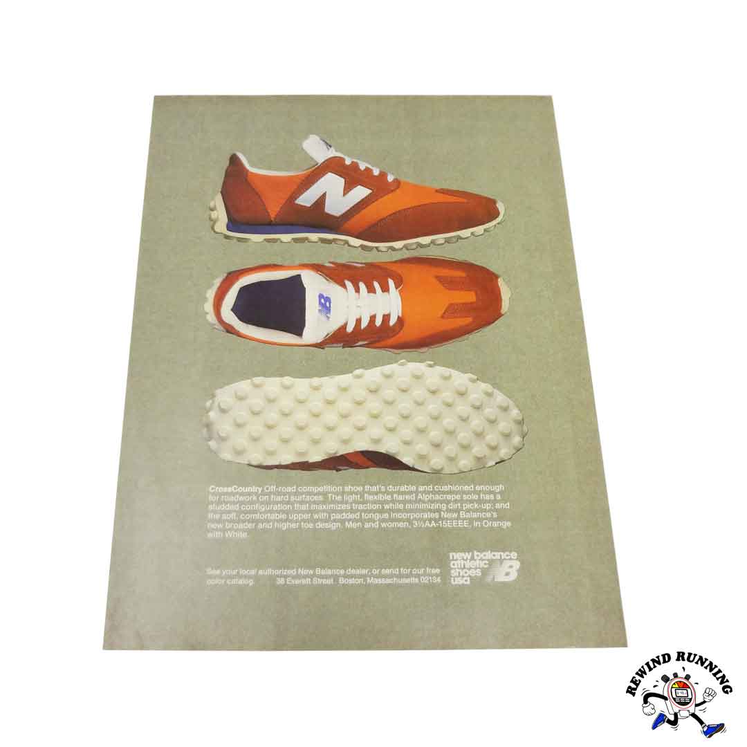 New Balance CrossCountry trainer 1970s vintage sneaker ad