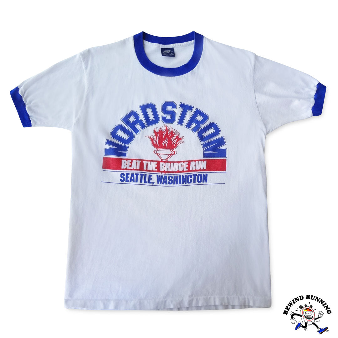 Nike Vintage Nordstrom 80s 'Beat The Bridge' Run Medium Ringer T-shirt Made In The USA