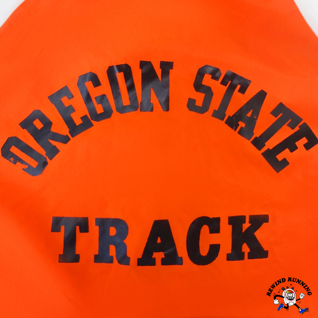 Nike OG Vintage 'Blue Tag' Windbreaker 80s White and Orange Oregon State Track Beavers Track Jacket