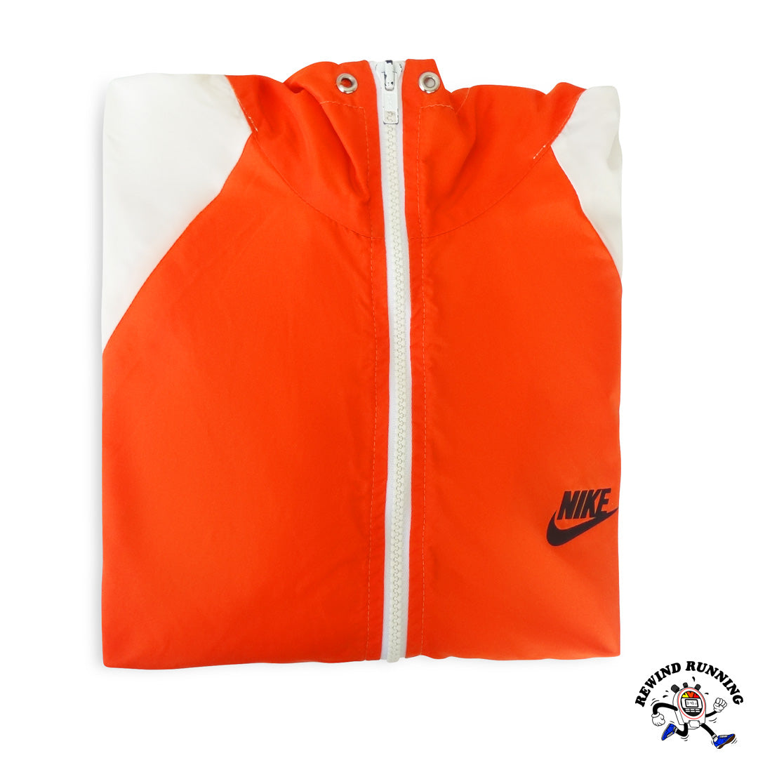 Nike OG Vintage 'Blue Tag' Windbreaker 80s White and Orange Oregon State Track Beavers Track Jacket