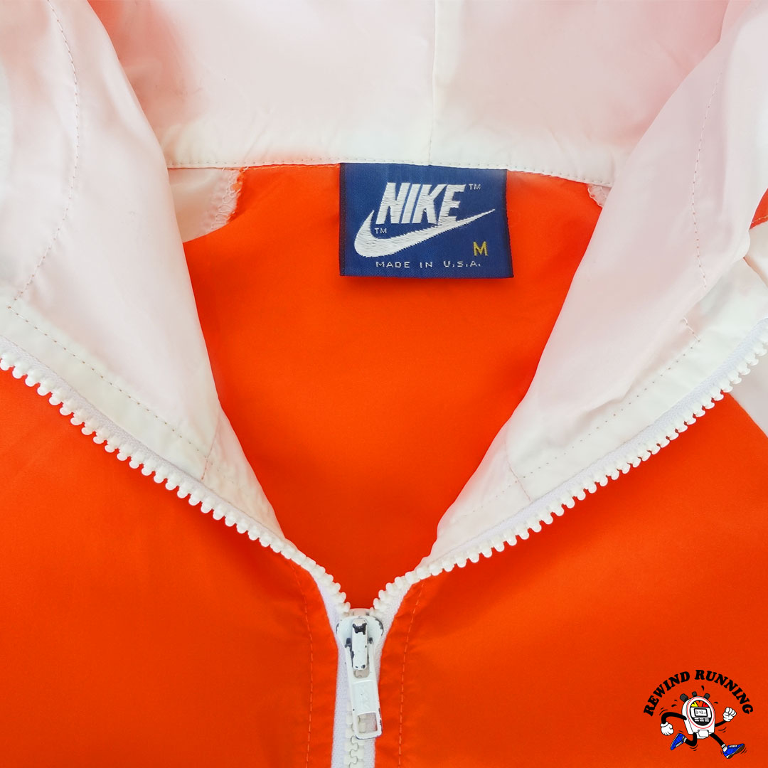 Nike OG Vintage 'Blue Tag' Windbreaker 80s White and Orange Oregon State Track Beavers Track Jacket