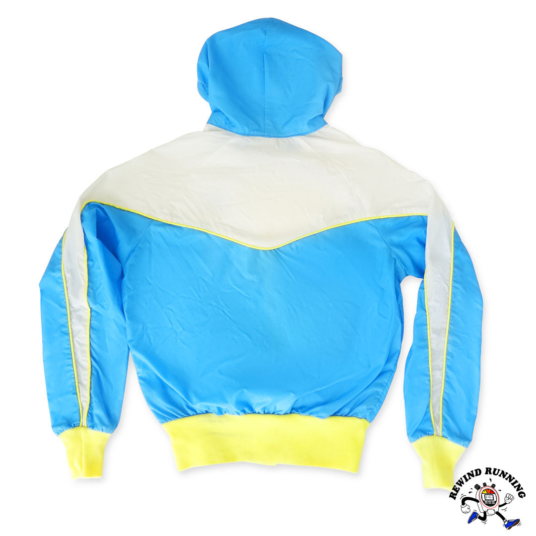 Nike 70s 80s OG Women's Vintage 'Orange Tag' Zip Windbreaker Blue White Yellow Track Jacket back