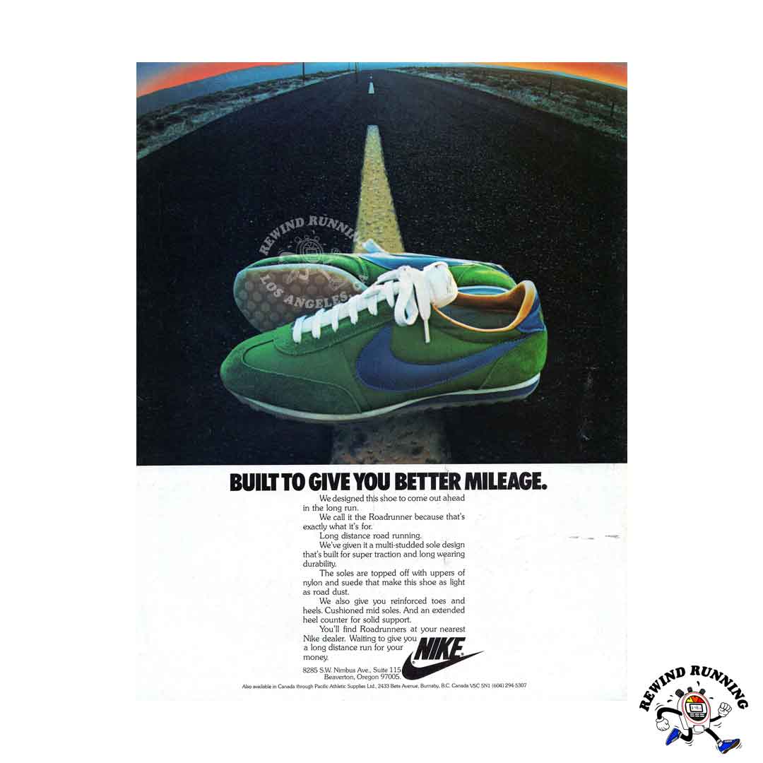 Nike Roadrunner 1977 vintage sneaker ad