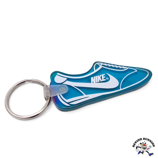 Nike Swoosh Rare Vintage Oceania Sneaker 80s Aqua Blue Logo Rubber Promo Keychain