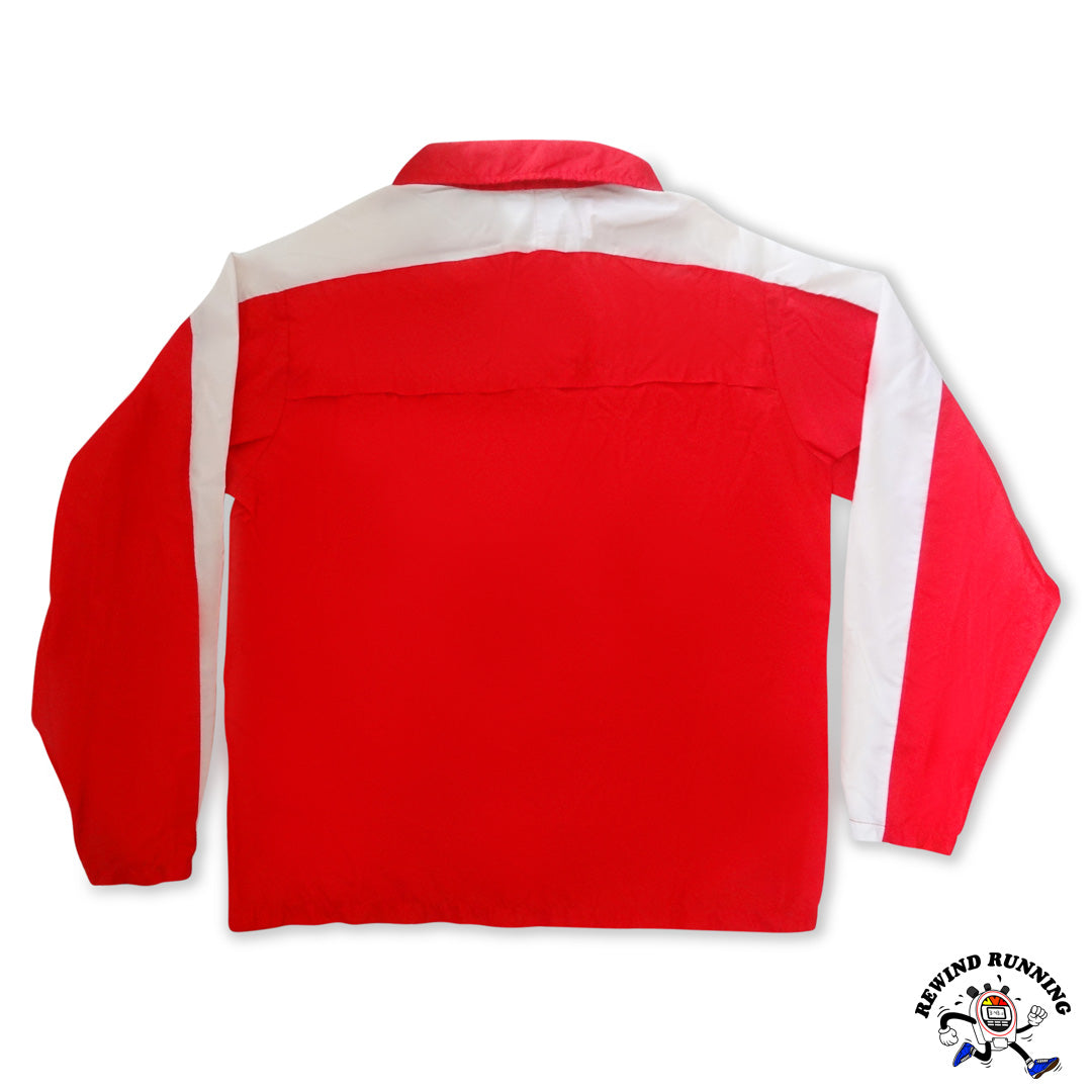 Nike OG Vintage 1/4 Zip Pullover Windbreaker 70s 80s Orange Tag Red Track Jacket Anorak Back