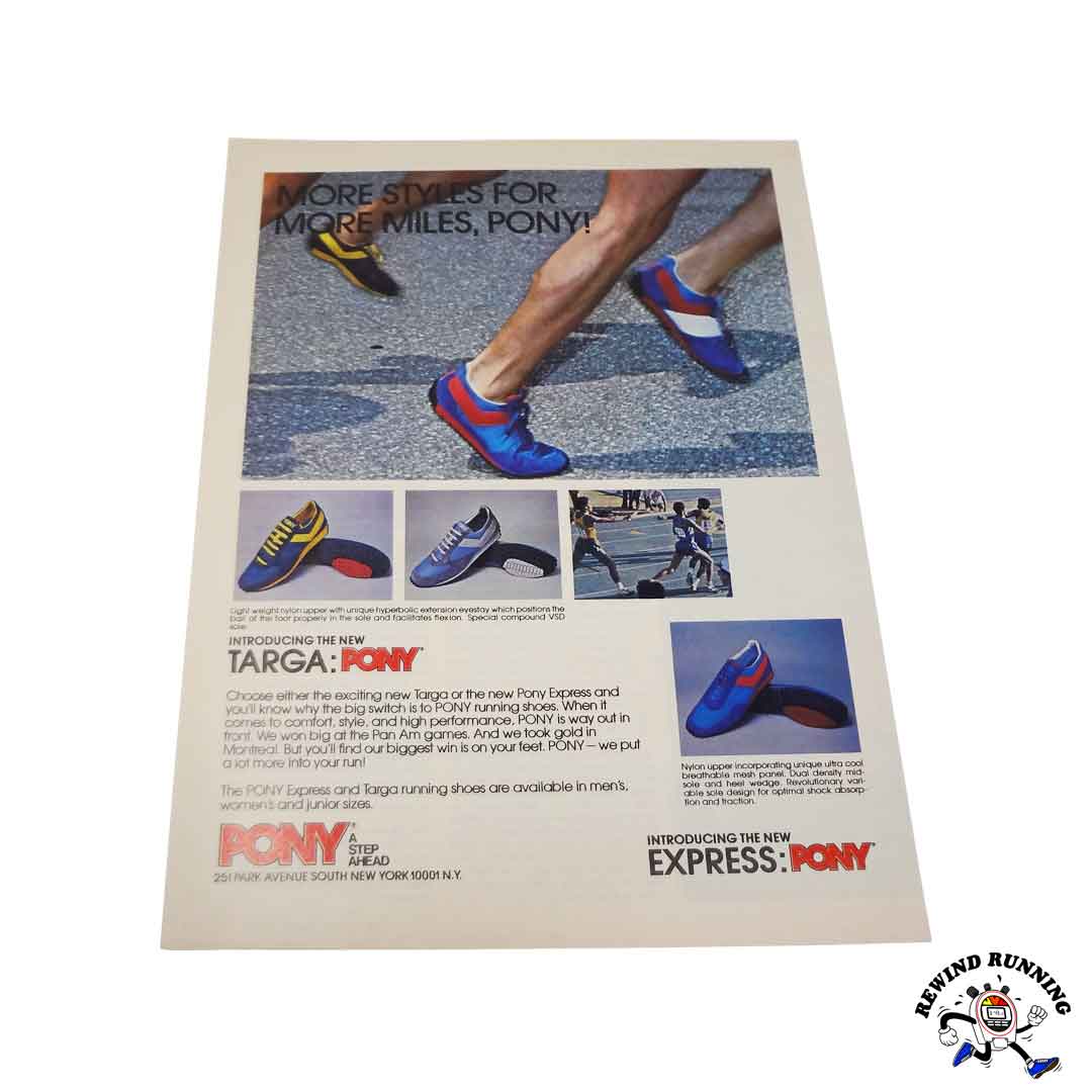 PONY Express and Targa 1979 vintage sneaker ad photo