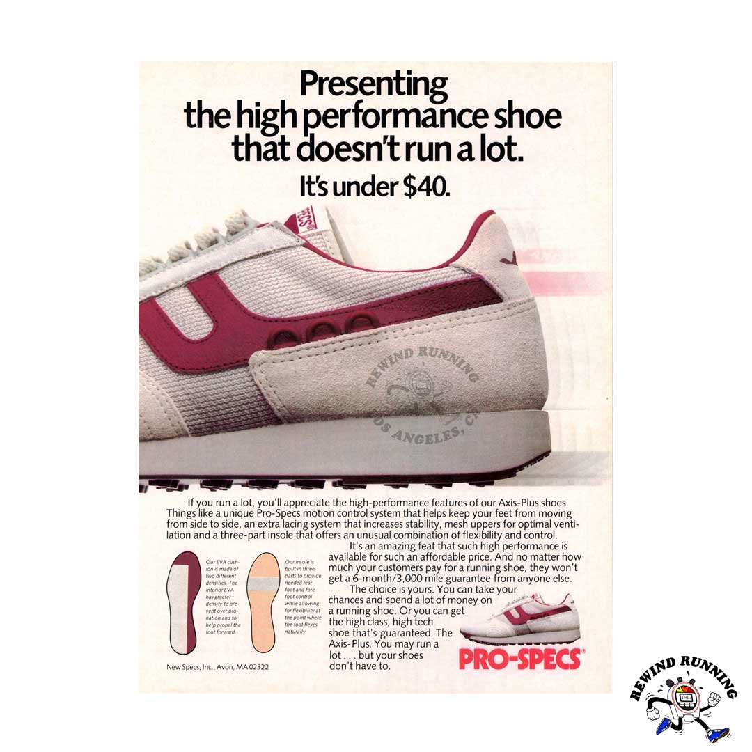 Pro-Specs Axis-Plus 1983 vintage sneaker ad