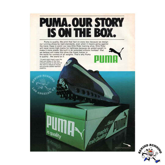 Puma Elite Rider 1980 vintage sneaker ad