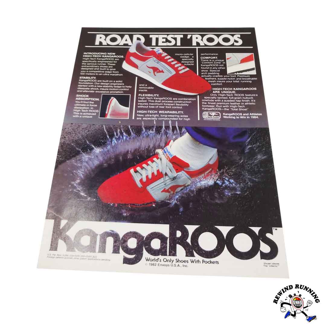 KangaROOS Inferno vintage sneaker ad from 1982