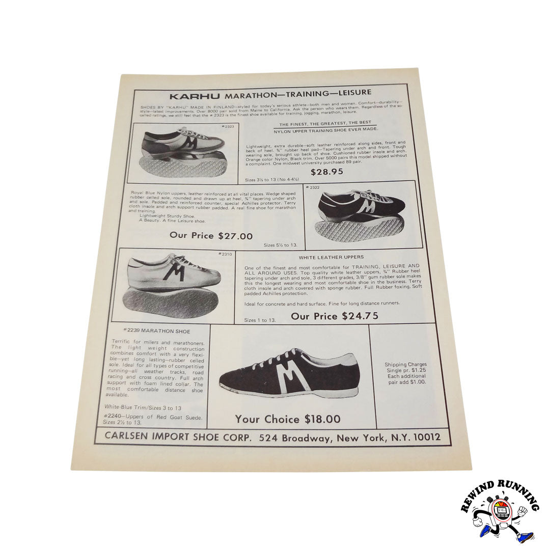 Karhu 1970s vintage sneakers print ad