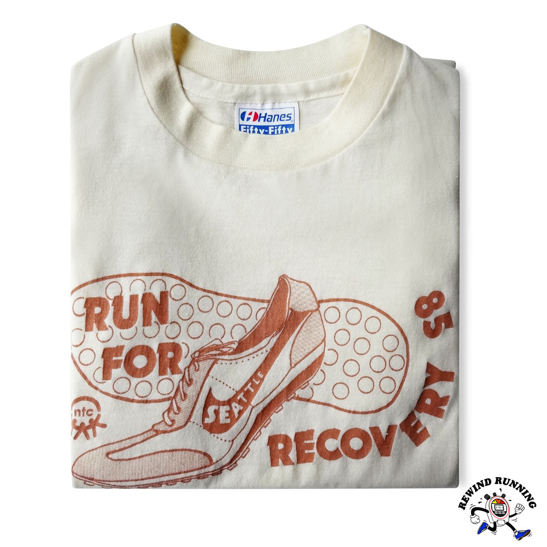 Nike inspired Run For Seattle Recovery 85 1980s Vintage Nike Roadrunner Running T-Shirt